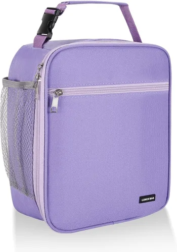 Miniatura 26 de Lovoeo Lonchera Bolsa de almuerzo para hombres mujeres Lonchera aislada Bolsas de almuerzo para Trabajo Picnic Viajes (azul bebé)