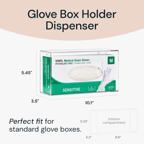 Miniatura 3 de SimplyImagine Dispensador de Cajas de Guantes Desechables de Acrílico - 1 Unidad - Soporte de Montaje en Pared de Acrílico Transparente - Diseño