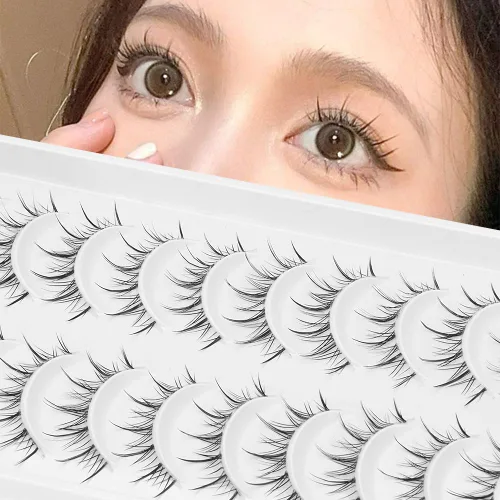 Miniatura 25 de Pestañas postizas de visón 3D, pestañas postizas naturales y finas, 0.59 pulgadas, pestañas largas y esponjosas, herramientas de maquillaje de ojos