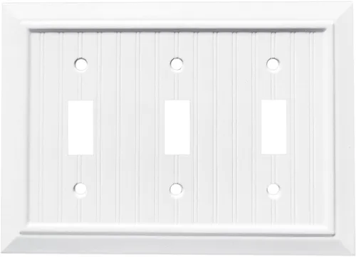 Miniatura 16 de Placas de pared clásicas de panel blanco puro, cubiertas de interruptor de luz, cubiertas de enchufes eléctricos, placas de interruptor de varias