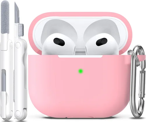 Miniatura 63 de Funda para AirPods con llavero, protección completa, de silicona, accesorios para AirPods, funda para hombres, mujeres y adolescentes, con estuche