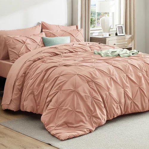 Miniatura 71 de Bedsure - Juego de edredón tamaño matrimonial verde azulado - Juego de ropa de cama tamaño matrimonial en una bolsa de 7 piezas, juego de cama 14