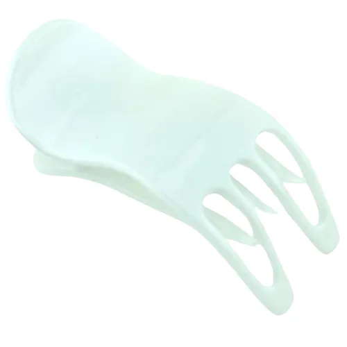 Miniatura 9 de Parcelona French Simply Bear Paw - Juego de 2 pinzas de acetato de celuloide mediano de 3 pulgadas para yoga y yoga (blanco y negro)
