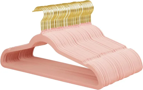 Miniatura 27 de ManGotree Perchas de terciopelo para abrigos, perchas antideslizantes de fieltro para trajes, colgador de ropa ultradelgado que ahorra espacio