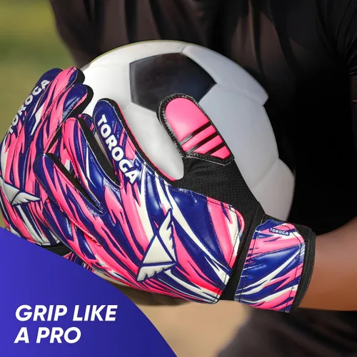 Miniatura 6 de Guantes de portero – Guantes de fútbol de agarre fuerte con protección doble en la cintura y palma de látex antideslizante – Cómodos para niños
