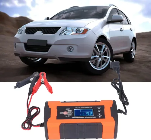 Miniatura 2 de Mantenedor del cargador de batería de pulso de 12 V 10 A 24 V 5 A con enchufe de EE. UU. para desulfatación de batería de coche camión barco