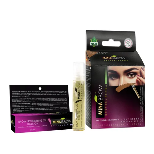 Miniatura 41 de MINA iBrow Kit de Color de Henna Profesional para Cabello con Paquete Combinado de Pincel Cubre Cabello Canoso - Dura hasta 6 semanas Sin
