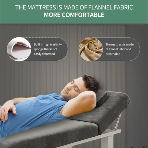 Miniatura 4 de Cama de masaje ajustable cama de spa cama facial, se puede utilizar como mesa de terapia física para masaje de mesa facial en casa, superficie