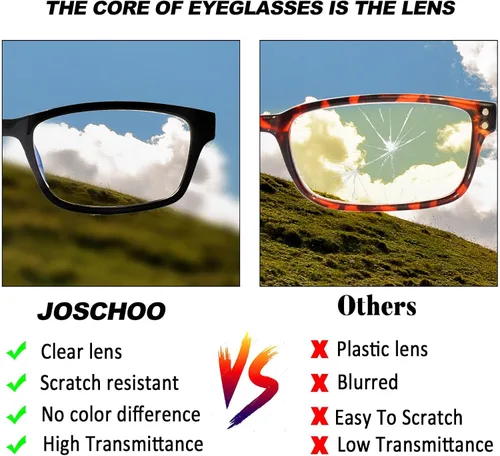 Miniatura 6 de JOSCHOO Gafas de lectura para computadora para mujeres y hombres, paquete de 6 lectores de bisagra de resorte con bloqueo de luz azul