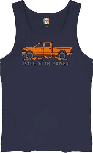 Miniatura 134 de Tee Hunt Camisetas gráficas y camisetas sin mangas para hombre Roll with Power Pickup Truck