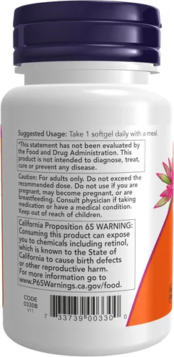 Miniatura 3 de Suplementos NOW, vitamina A 10,000 UI, salud ocular*, nutrición esencial, 100 cápsulas blandas