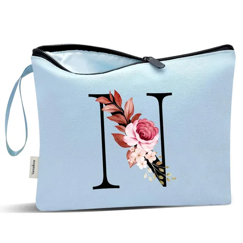 Miniatura 144 de Vavabox A-Z Bolsa de Maquillaje Personalizada, Regalos de Cumpleaños para Mujeres y Mamá, Regalos para la Mejor Amiga, Bolsa de Cosméticos