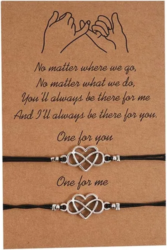 Miniatura 2 de YALLNASL Regalo de aniversario de Navidad para parejas, amigos, pulseras de amistad a juego para marido, esposa, mejores amigos, juego de pulseras