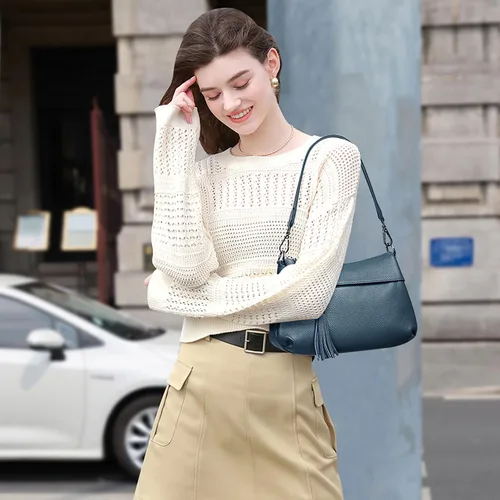 Miniatura 3 de Over Earth Bolsos de cuero para mujer, bolso de hombro pequeño Hobo para mujer