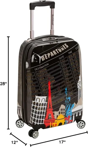 Miniatura 4 de Rockland Departure Hardside Spinner Wheel Equipaje, juego de 2 piezas (2028), SALIDA, Maleta giratoria extensible Melbourne Hardside