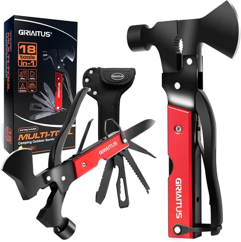 Miniatura 8 de Accesorios de multiherramienta para acampar, rellenos de calcetines para hombres 16 en 1 Multiherramienta Equipo de supervivencia con hacha