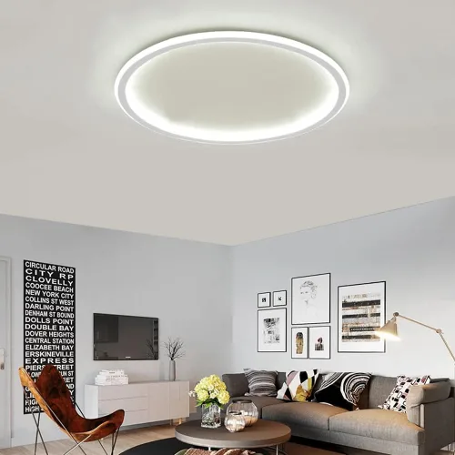Miniatura 13 de Lámpara de techo LED regulable de montaje empotrado, lámpara de techo empotrada redonda moderna de 12 pulgadas con ajuste de aplicación, lámpara