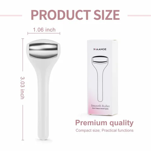 Miniatura 3 de MAANGE Mini Rodillos para Ojos y Cara para Masaje de Ojos, Rodillo de Hielo de Acero Inoxidable para Alivio de Hinchazón y Migraña, Rodillo Facial