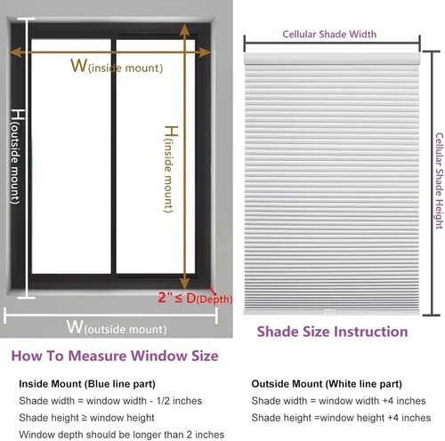 Miniatura 7 de Changshade - Persianas de panal de 1.5 pulgadas para ventanas de dormitorio, opacas, inalámbricas, con celdas, para interiores, con aislamiento