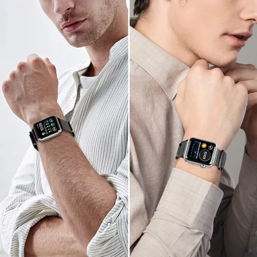 Miniatura 6 de Correa magnética compatible con Apple Watch de 1.496 in 1.575 in 1.614 in 1.654 in 1.732 in 1.772 in 1.811 in 1.929 in, correa milanesa de malla