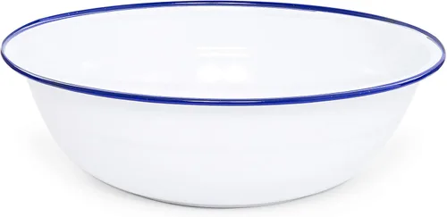 Miniatura 7 de Enamelware Cuenca Mediana, 8 cuartos de galón, Negro/Blanco Splatter (individual)