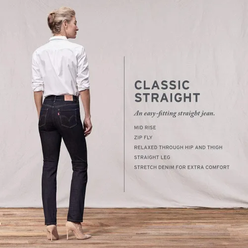 Miniatura 4 de Levis - Jeans clásicos de corte recto para mujer tallas estándar y extragrande