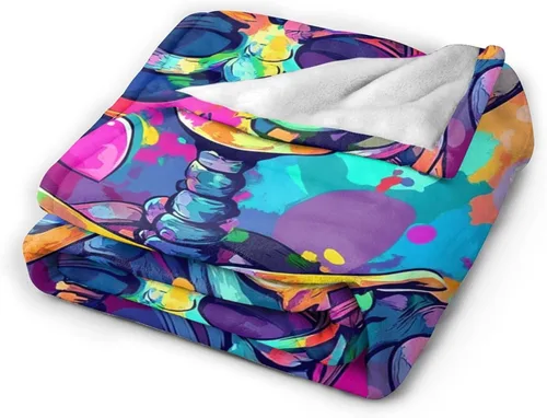 Miniatura 143 de Manta de Polilla Suave y Esponjosa de Vellón Gótico Mariposa Luna Mantas Decorativas Acogedoras y Cálidas de Franela de Felpa Regalos para Niños