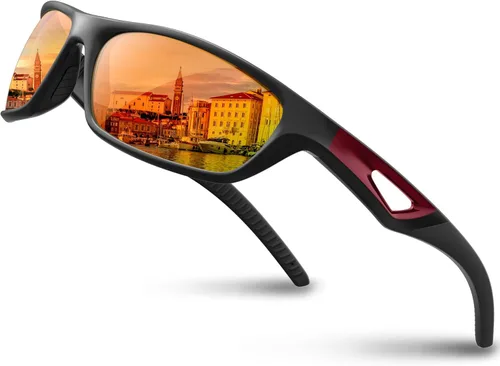 Miniatura 9 de RIVBOS Polarized Sports Sunglasses Driving Sun Glasses Shades for Men Women Tr90 Frame for Cycling Fishing Running RB831 Negro&gris