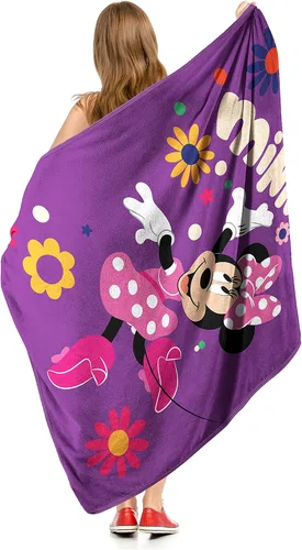 Miniatura 5 de Northwest Minnie Mouse Micro Raschel - Manta de 46 x 60 pulgadas, flores que caen