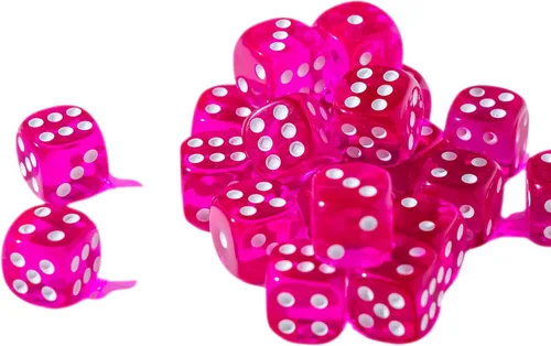 Miniatura 6 de Paquete de 25 dados D6 de 0.472 pulgadas, colección a juego de 6 dados con pipas (granito amarillo y negro)