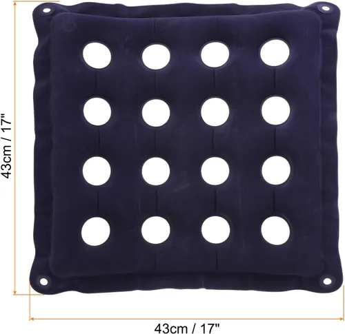 Miniatura 2 de PATIKIL Cojín de asiento inflable, almohadilla portátil para silla transpirable, cojín de asiento para sillas de ruedas, sillas de oficina