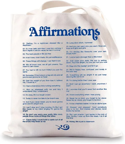 Miniatura 8 de BWWKTOP Bolsa de lona con letras de canciones, álbum de cantante, regalos inspirados en los fanáticos del cantante, bolsa de hombro para fanáticos
