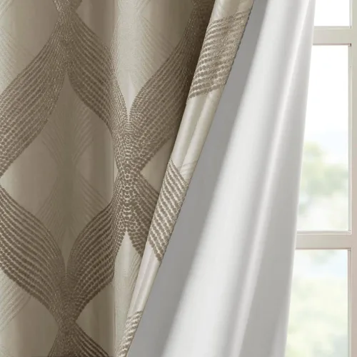 Miniatura 11 de Sun Smart Bentley - Cortinas opacas para ventana, jacquard de punto Ogee, decoración de sala de estar, aislamiento térmico, bloqueo de luz
