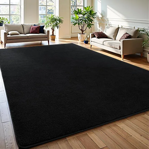 Miniatura 26 de Keeko Alfombras de área de 4 x 6 pies para sala de estar, alfombra suave y moderna de espuma viscoelástica para dormitorio, alfombra