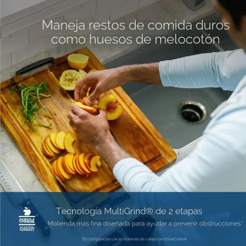 Miniatura 4 de InSinkErator Power - Eliminador de basura de 1 HP, serie Power EZ Connect, triturador de residuos de alimentos de alimentación continua, color negro