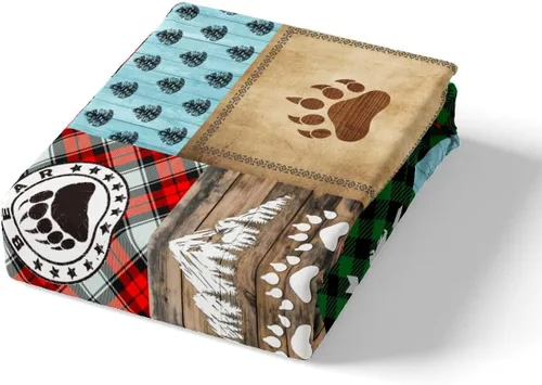 Miniatura 5 de Manfei Juego de funda de edredón para niños con diseño de oso de ciervo, tamaño individual, diseño de piña, oso y cornamenta, con 1 funda