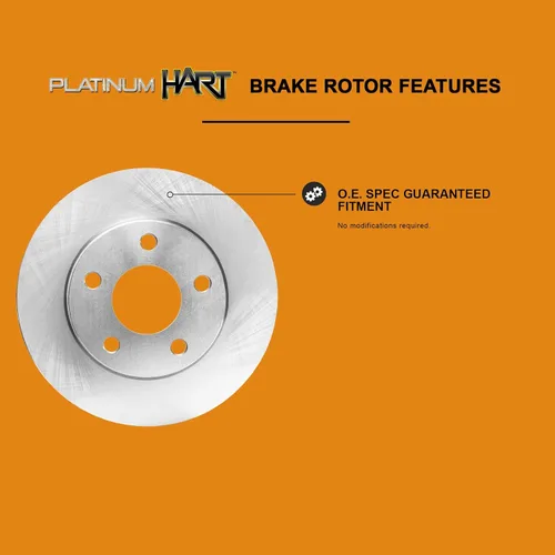 Miniatura 5 de Hart Brakes Kit de frenos y rotores traseros delanteros Pastillas de freno delanteras y traseras Rotores y pastillas de freno Pastillas