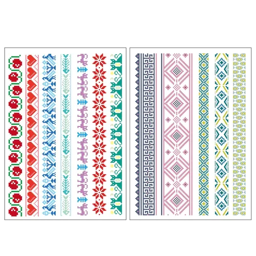 Miniatura 11 de Everjoy Más de 10 diseños impermeables brazo muñeca pierna círculo falso tatuaje temporal pegatinas - brazalete tribal bohemio negro