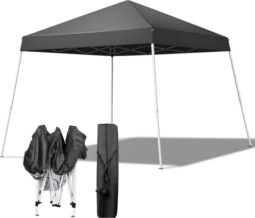 Miniatura 12 de Outvita Carpa Toldo Emergente 5x5, Carpa Toldo para Exteriores Ez Up Refugio Instantáneo con Bolsa de Transporte Patas Rectas Patio Balcón Porche