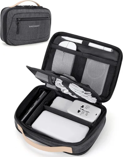 BAGSMART Organizador de artículos electrónicos, estuche de viaje, organizador de cables, bolsa de cables de viaje para accesorios tecnológicos