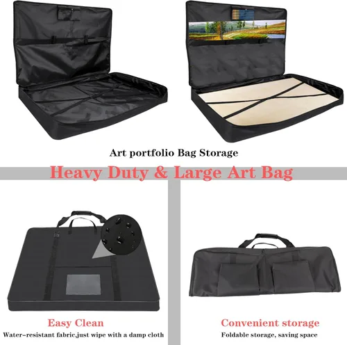 Miniatura 5 de TreochtFUN Art Portfolio - Funda de 24 x 36 pulgadas, bolsa de transporte de tela suave resistente al agua con bolsa y correa, carpeta A1