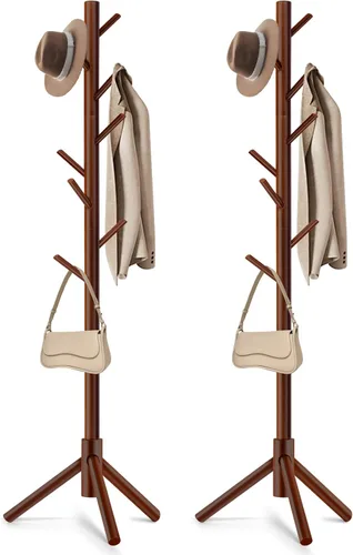 Miniatura 12 de WANGMUXIA Perchero, Perchero Independiente con 8 Ganchos y 3 Percheros de Árbol de Tamaño Ajustable para Dormitorio, Pasillo, Entrada, Oficina