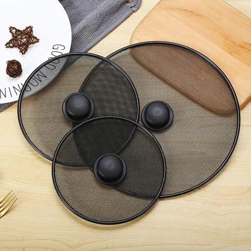 Miniatura 5 de Luxshiny Pantalla de salpicaduras de acero inoxidable para sartén de malla de 11.4 in, cubierta de tapa de olla de cocina, protector contra