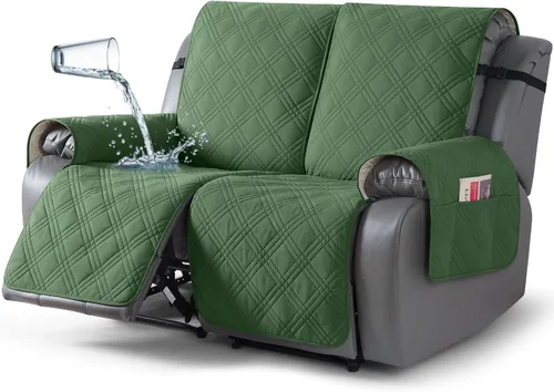 Miniatura 29 de TAOCOCO Fundas para Sillón de Dos Plazas Reclinable 100% Impermeables, Fundas Divididas para Loveseat Reclinable, Funda Antideslizante para Sofá