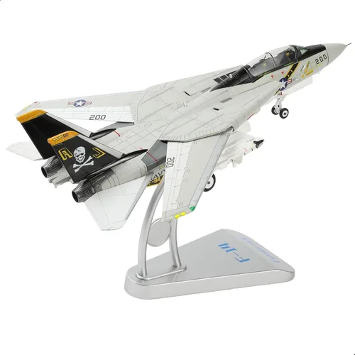 NUOTIE US Navy F-14 Tomcat 1/72 Modelo de aleación VF-84 Jolly Rogers Avión de combate metálico fundido Modelo de exhibición militar o regalo de