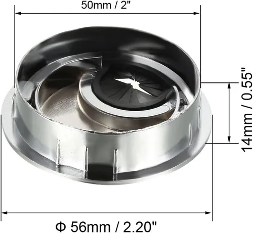 Miniatura 2 de uxcell Cubierta de agujero para cable, 2 pulgadas/1.969 in, aleación de zinc, para cable de escritorio, ojales para oficina, PC, organizador