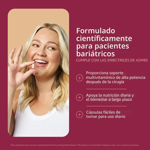 Miniatura 2 de Bariatric Advantage Ultra Multivitamínico con Hierro – Ultra Multi con Hierro – Formato de Cápsula Multivitamínico – Proporciona Complejo Completo