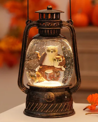 Miniatura 9 de Decoraciones de Navidad para Interiores - Globo de Nieve Musical de Navidad con Temporizador de 6H, Escena Iluminada de Árbol de Navidad de Santa