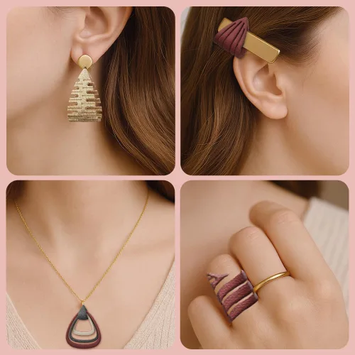 Miniatura 6 de Cortadores de Arcilla Polimérica - 12 Formas de Aretes de Joyería de Cuero con Torsión, Cortadores de Arcilla Polimérica para Joyería, Kit
