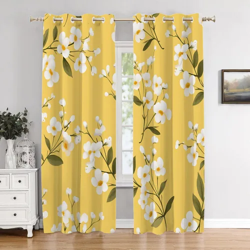 Miniatura 94 de Cortinas opacas de poliéster multicapa para cafetería, con diseño de diamantes, 2 unidades, 26 x 24 pulgadas